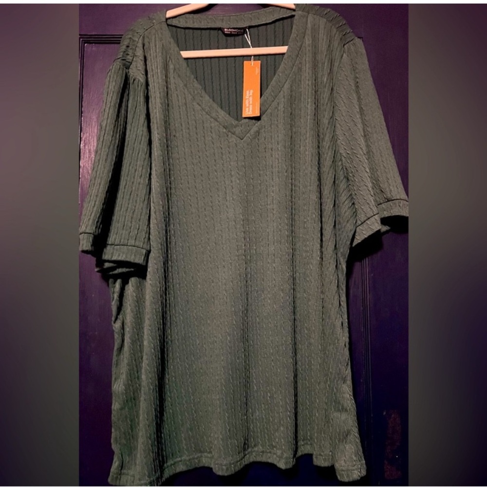BloomChic 22/24 Green         3/4 Sleeve Top